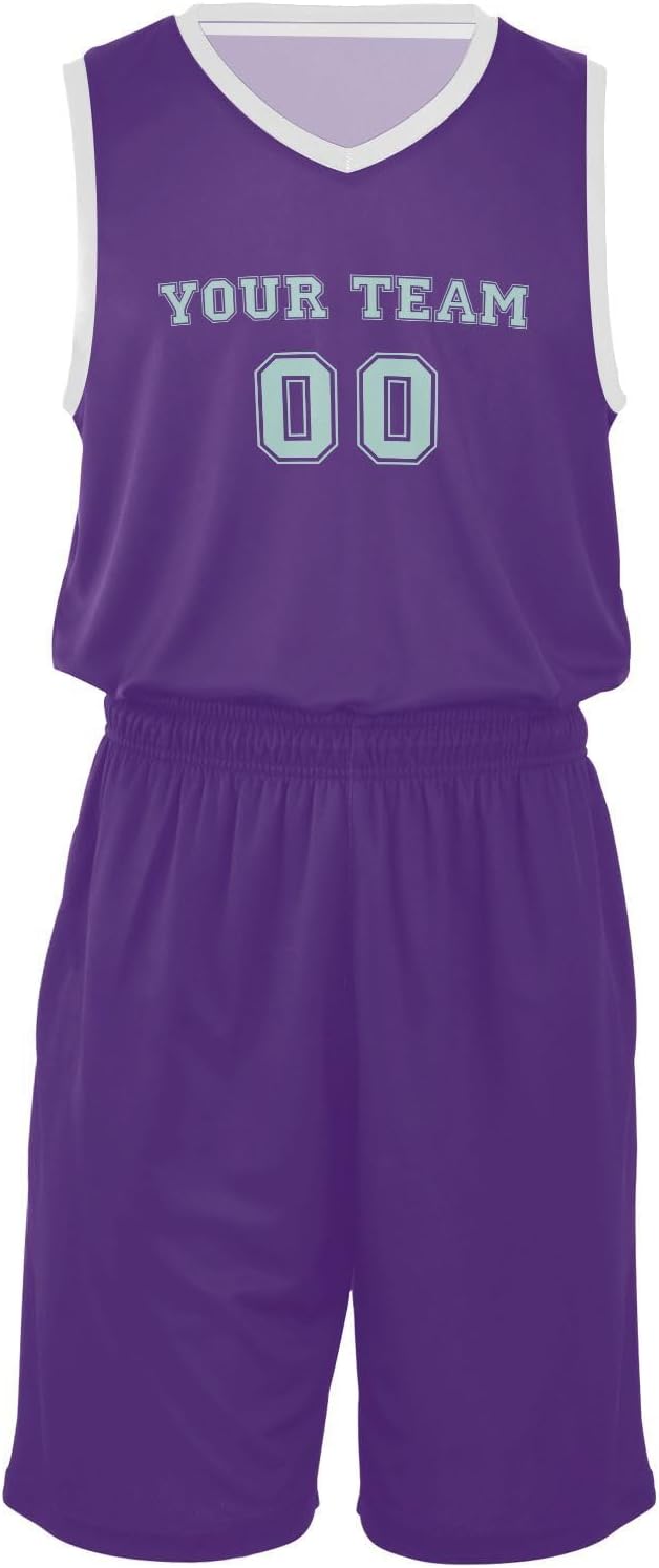 Men Basketball Jerseys Shorts Personalized Team Uniform Jersey Add Your Name Number Gifts for Basketballs Lovers