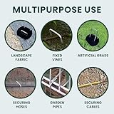 Green Haven Garden Pegs Buffer Bundle 100 Pack - Heavy Duty Garden Pegs for Weed Control Membrane Pegs, Weed Barrier Fabric, Netting & Landscaping, 15cm Metal Staples w/Large Buffer Surface - Image 5
