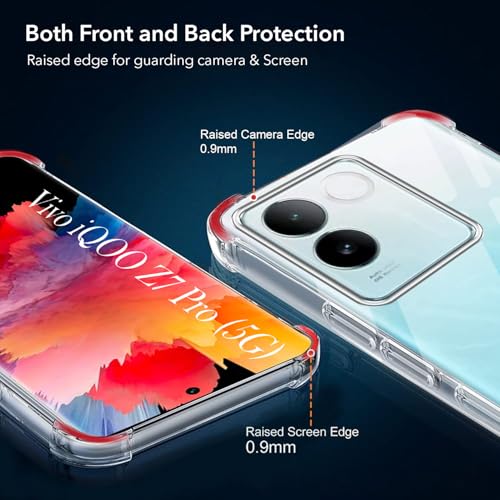 Image of Jkobi Shockproof Crystal-Clear Back Cover for Vivo iQOO Z7 Pro (Anti Yellow Case | Drop & Camera Protection | Hard Polycarbonate)