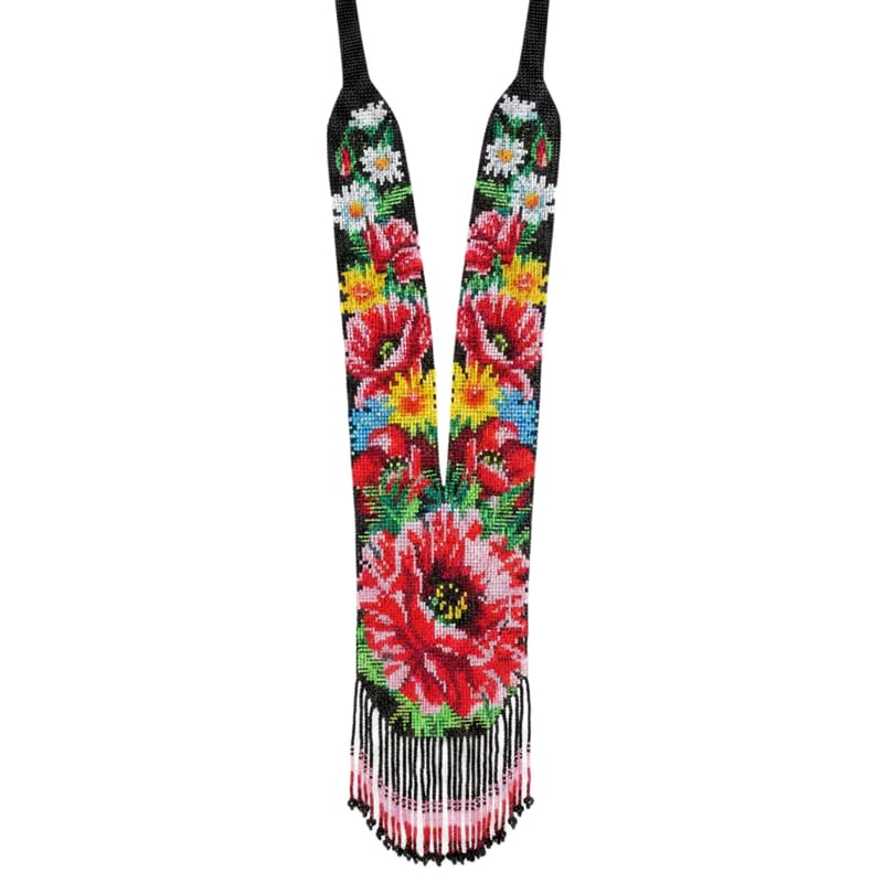 Collier ukrainien Gerdan LKBEADS : Sublimez un décolleté uni avec ce bijou fait main