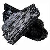 2PCS Natural Raw Stone Healing Crystals Bulk Healing Gemstones for Reiki Tumbling Fountain Rocks Meditation Garden Home Decor (Black Tourmaline)