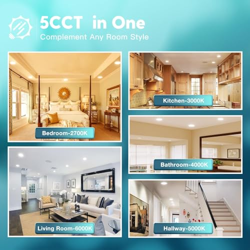 image for FREELICHT 24 Pack Retrofit LED Recessed Lighting 6 Inch, Selectable 27