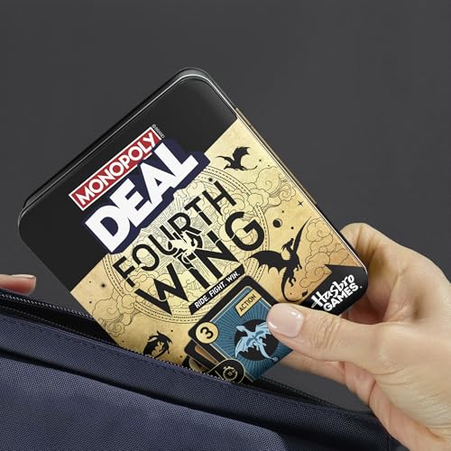 Monopoly Deal Fourth Wing Edition Game in Collectible Tin Box | Officially Licensed Card Game Inspired by the Empyrean Series | 2-5 Players I Ages 8+ by Hasbro Gaming - Used condition - Image 6