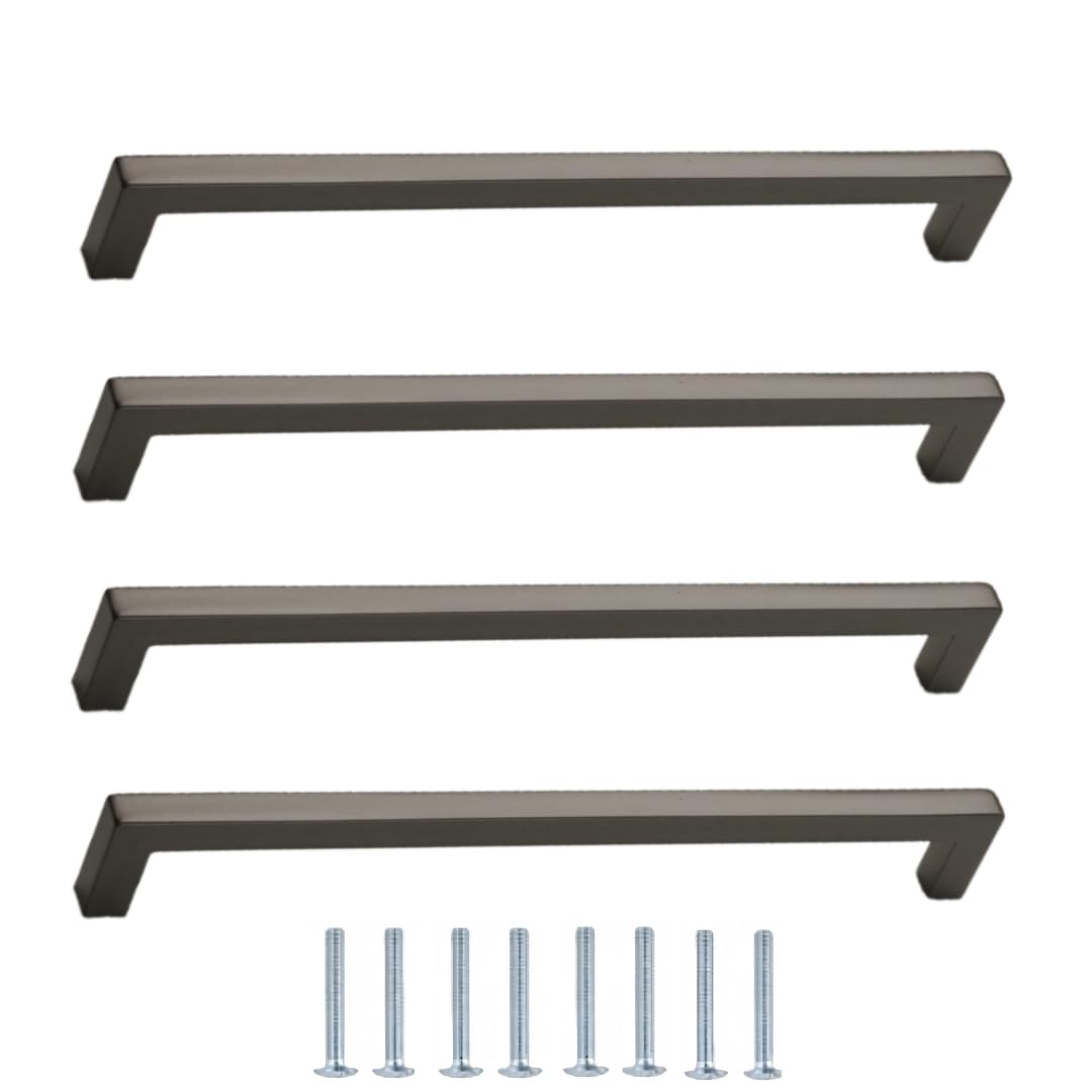 NLQCSXWEP Zinc Alloy Cabinet Bow Handle, Zinc Alloy Cabinet Handles 4 pcs Gray Multiple Sizes Single Hole(6233-192mm)