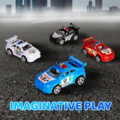 Set de 12 Carritos de Policía Mini Pullback para Niños miniatura 5