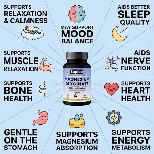 Image of Suplee Magnesium Glycinate 2000mg, 60 Vegetarian Tablets