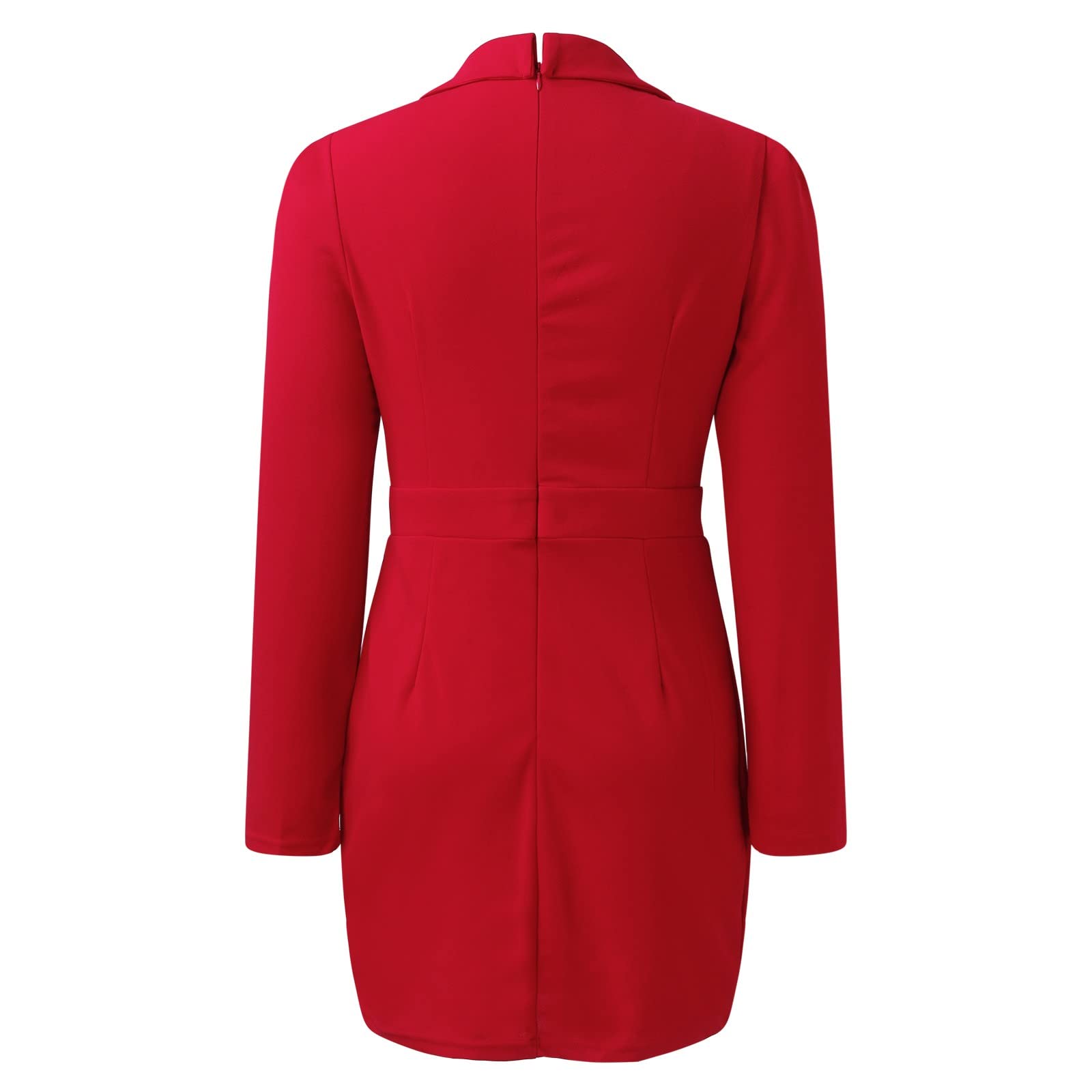 Generisch Chaqueta de invierno para mujer, gabardina, chaqueta casual para mujer, con parte delantera abierta, elegante, formal, vestido de trabajo, oficina, abrigo de negocios con cinturón, largo