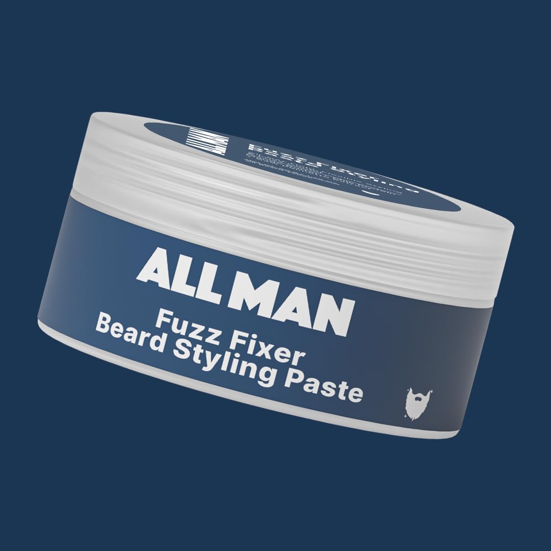 ALL MAN Fuzz Fixer Beard Styling Paste, Strong Hold Cream Wax, With Mango Butter & Milk Protein for Strong Hair | 50g 4