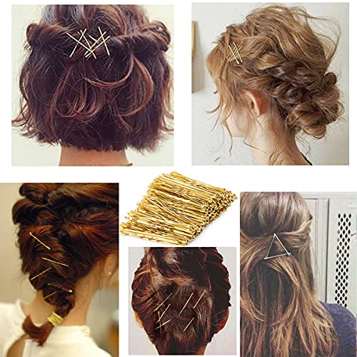 Laicky Bobby Pins, 200Count Blonde Hair Pins Hairpins With Box For Women Lady Girls Kids Hair Pin Invisible Wave Hairgrip Barrette Hairclip Bulk Hair Accessories (Blonde,2.2 Inch) #TOP5