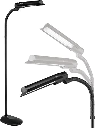 OttLite 18W WingShade Adjustable Floor Lamp for Crafts, Tasks, Office, Living Room, Sewings and Arts