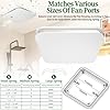 FG701S Universal Update Bathroom Fan Cover with Springs Compatible with Bro-an-NuT-one Small/Medium/Large Size Vent fans,Bathroom Ceiling Square Fan Cover Replacement (White) 13.25" x 13.25" x 1.3"