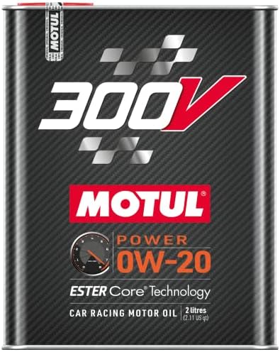 Motul 110813 300V 0W-20 POWER Car Racing Motor Oil Full Synthetic Engine Lubricant 2 Liter High Performance 4-Stroke Ester Core
