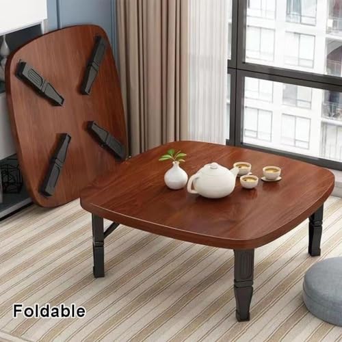 Table basse carrée pliante style japonais en bois de qualité - 3