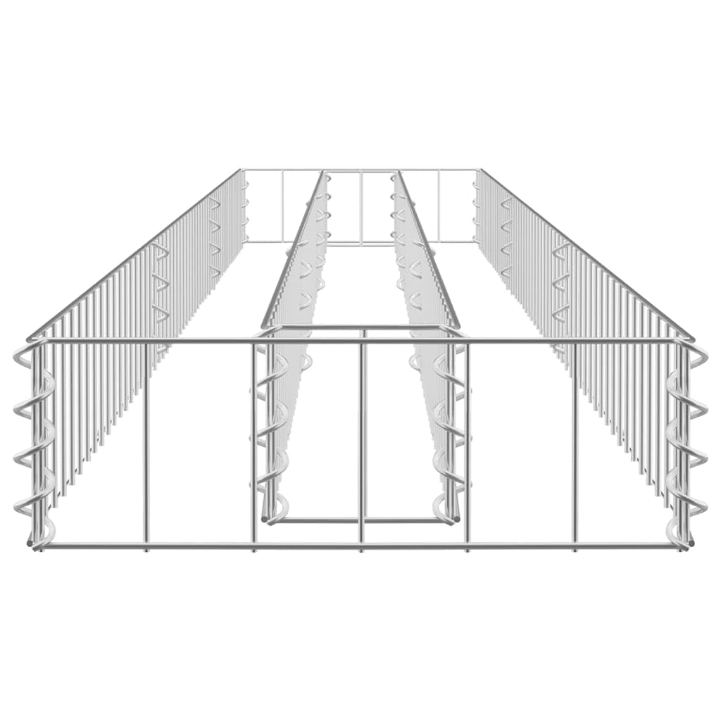 Lawn & Garden Gabione Hochbeet Verzinkter Stahl 270x30x10cm Gartenarbeit