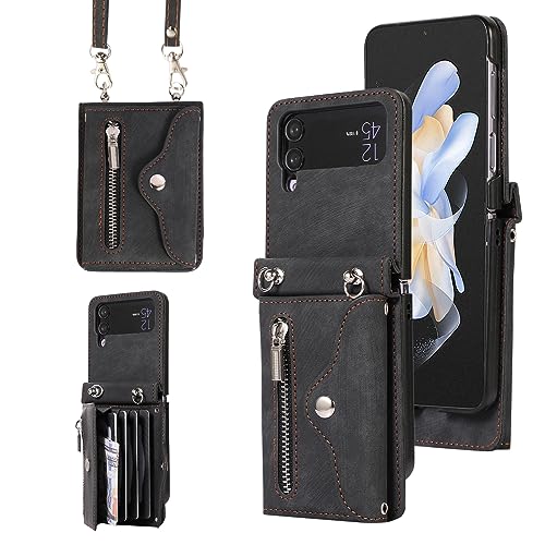Protégez votre Samsung Galaxy Z Flip 3 5G des chutes avec cet étui portefeuille zippé antichoc