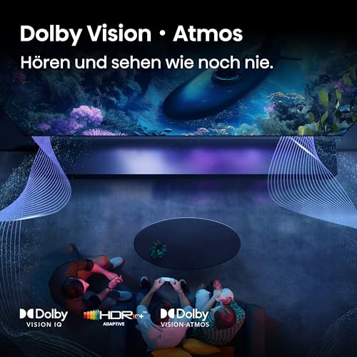 Bundle of Hisense 55E7Q PRO Fernseher 139cm (55 Zoll) 4K UHD QLED, Smart TV+ HS2100, 2.1 Kanal Soundbar, 240W max Audio Power,Dolby Audio, DTS Virtual:X, Ultra-Slim Wireless subwoofer, TV Mode, EzPlay