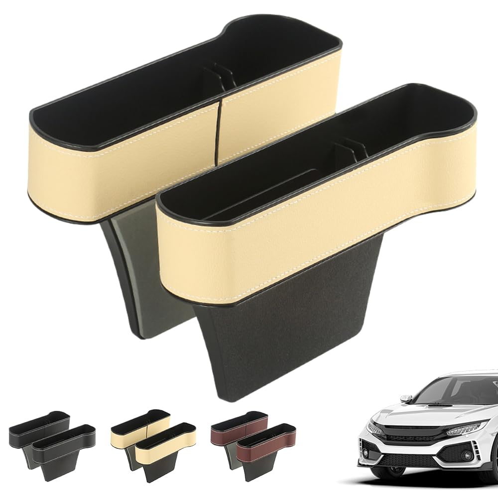 CHUOZI Car Seat Organizer, 2025 Multifunctional Gap Filler for Holding Phone, Sunglasses, Insert Organization Helps Reduce Distracted Driving (2 PCS Black)