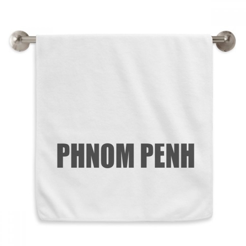 Serviette Phnom Penh Cambodge en coton blanc souple de 33x74 cm