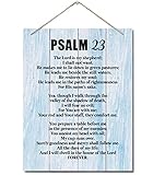 Inspirational Wood Art Signs, Psalms 23- The Lord is My Shepherd, Bible Verse Print, Hanging Printed Wall Plaque Wood Signs, Scripture for The Home or Office Decor, Christian Wall Decor 10 X 7.8 inch