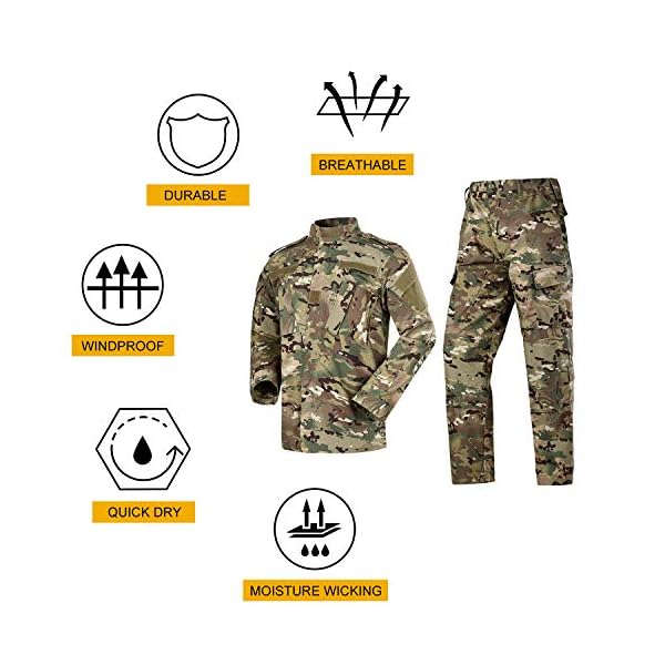 Mens Military Jacket and Camo Cargo Pants Tactical Hunting Pants BDU ACU Combat Uniform Set - Image 6