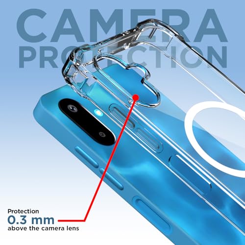 Image of Amazon Basics Back Cover for Samsung Galaxy F06 5G / M06 5G Mag-Safe Shockproof PC + TPU Protective Case Magnetic Support Bumper Case (Transparent Mag-Safe)