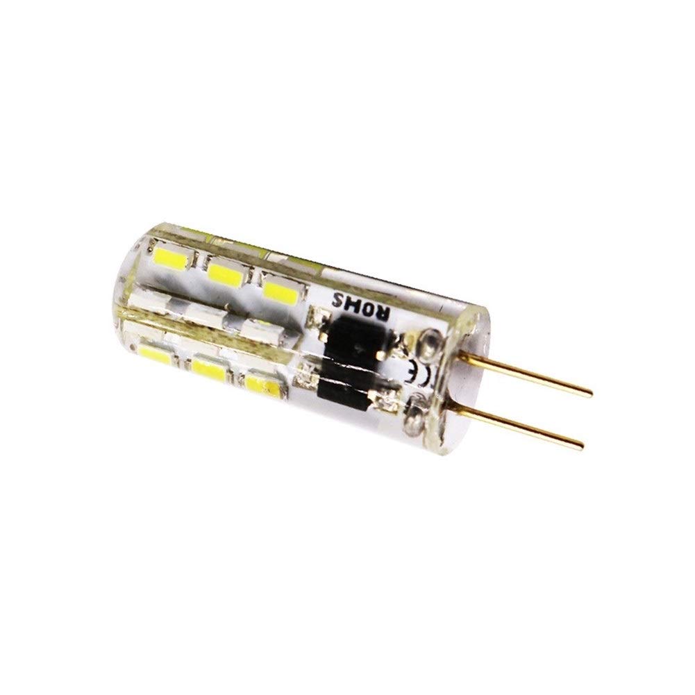 SYAXVOM Commercial Home Lighting LED Bulbs Lamp 360 Degree Beam Angle Silicon 10x G4 Led Bulb 220v 24 SMD3014 2W Chandelier (Wattage : Warm White)
