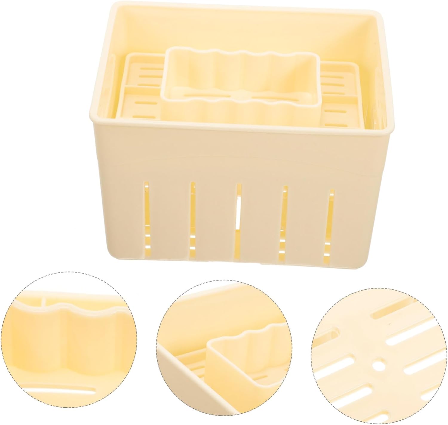 3 Set Plastic Tofu Press Mold with Lid for Homemade Cheese