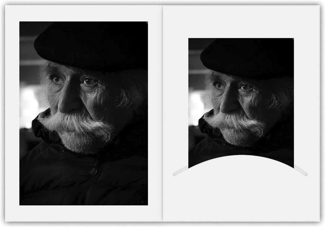 1x100 Portraitmappen m. Passepartout 13x18 weissmatt, 11031