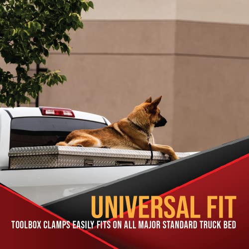 Boxer Tool Box Clamp 4 Pack - Heavy Duty Universal Aluminum Tie Down Clamps For Tool Boxes, Trucks, Campers, Truck Bed, Mounting Kit #TOP2