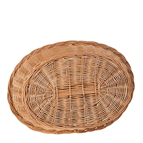 Hundekorb aus Weide in Naturfarbe, Tierkorb, Katzenkorb (Beige, 100x75 H27)