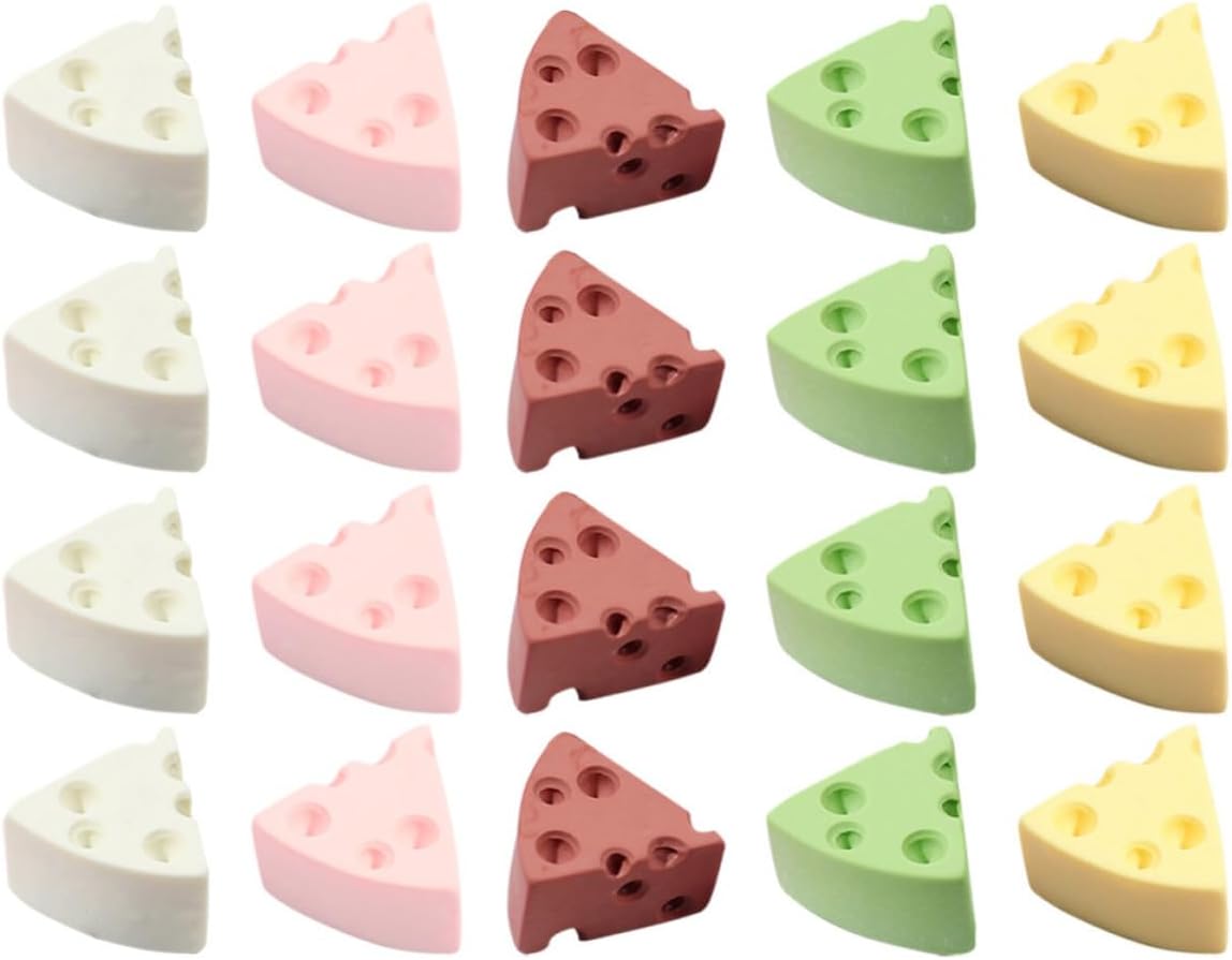 Abaodam 20 Pcs Resin Cheese Shaped Phone Case Decor for DIY Xmas