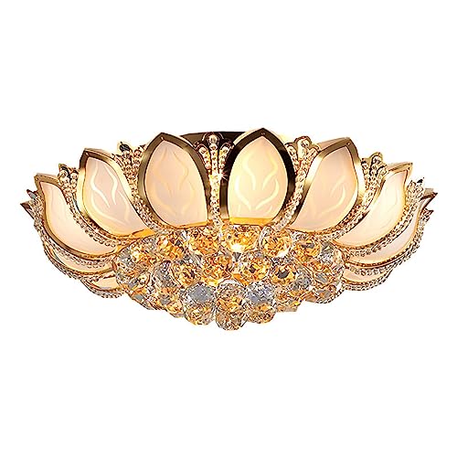 Lustre LED cristal Luxe Lotus 45cm | Sublimez l'ambiance de votre salon et salle à manger