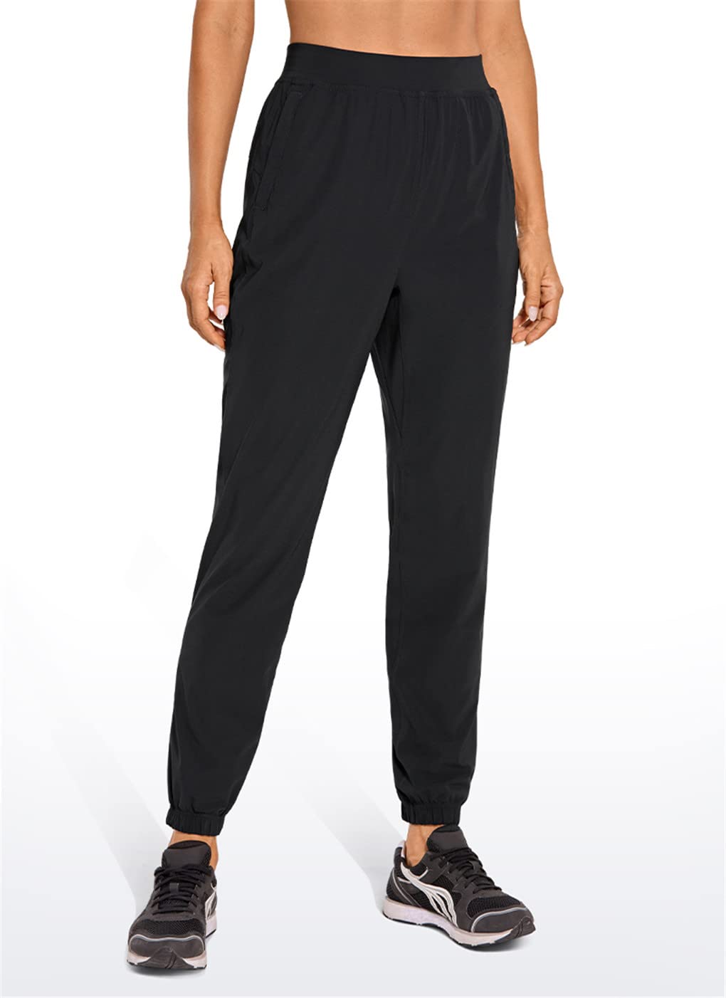 Dninmim Damen-Sporthose mit Kordelzug, leicht, Wanderhose, Sommertasche, Workout, Jogginghose