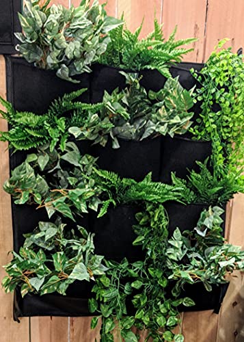 Delectable Garden Cloth 12 Pocket Hanging Vertical Garden Wall Planter for Yard Garden Home Decoration - Image 6
