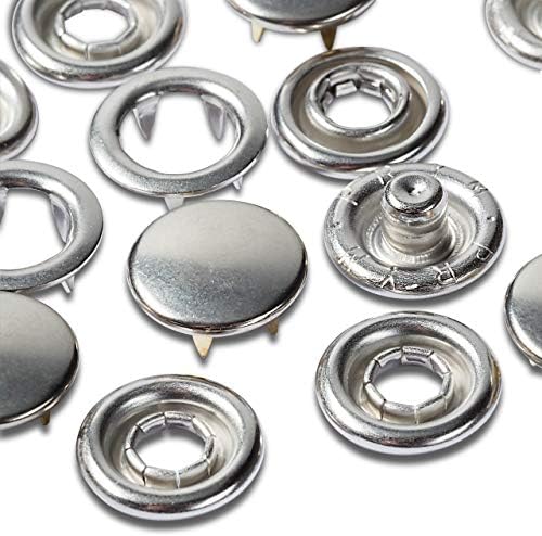 Prym Non-Sew Press Fasteners, Metal, Silver, 9.3 x 5.7 x 0.7 cm