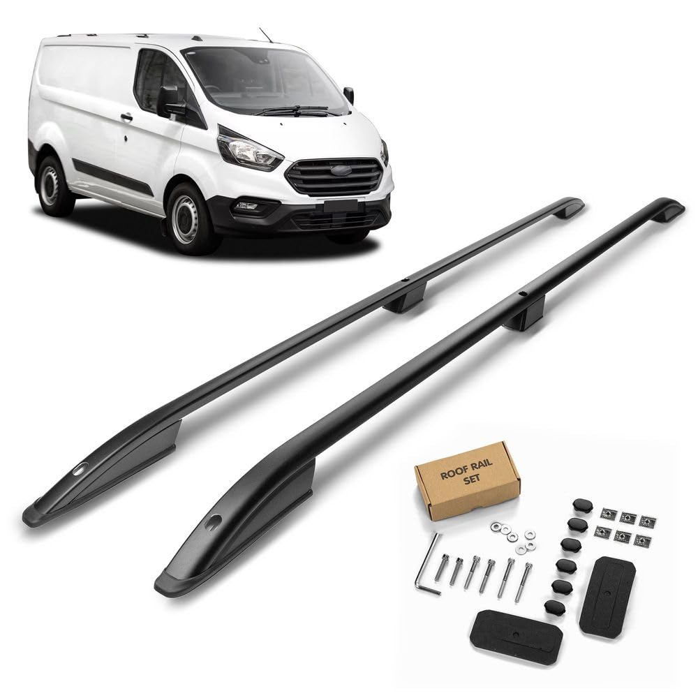 CHROMEMASTER | Dachreling Dachträger Kompatibel mit Ford Transit Custom L1 SWB KURZ 2012-2023; Zur Befestigung der Dachgepäckträger, Dachkörben, Dachboxen oder Dachfahrradträger | Konstruktion aus Alu