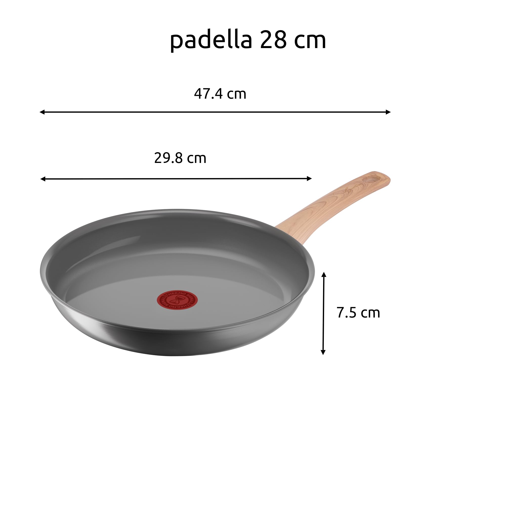 Padella Lagostina Ingenio Vivissima 26cm - Ceramica Antiaderente, Manico Rimovibile, Induzione - Foto 2