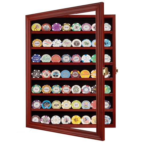 Challenge Coin Display Case (56 Coins, Mahogany Finish) - alternate view 4 of 4
