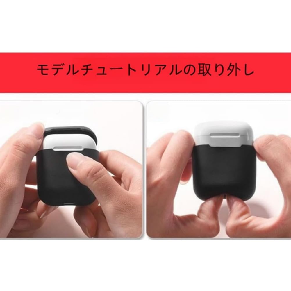AirPods本体 ブラック/レッド ケース付き Amazon | ZENIX DESIGN TECH Airpods Pro2 用 ケース 第2世代