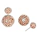 SheLian Vintage Front Back Womens Double Side Round Ball Stud Earrings(Rose Gold Tone)