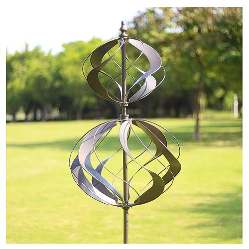 Winwindspinner Wind Spinners Outdoor Metal - Large Kinetic Wind Spinner for Yard Garden, Windmills Lawn Ornament Décor for Lawn Patio (Height 84") by WinWindSpinner - Used condition - US$110.85