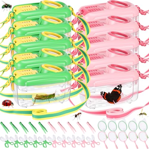 Halloscume 10 Sets Bug Catcher for Kids Students Insect Catching