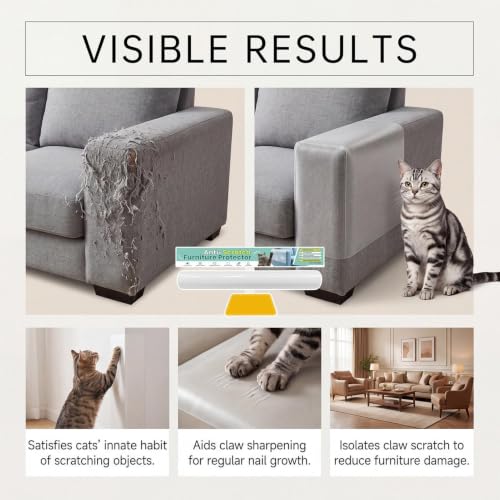 Protector de sofá para gatos eficaz para evitar daños en esquinas y alfombras 5