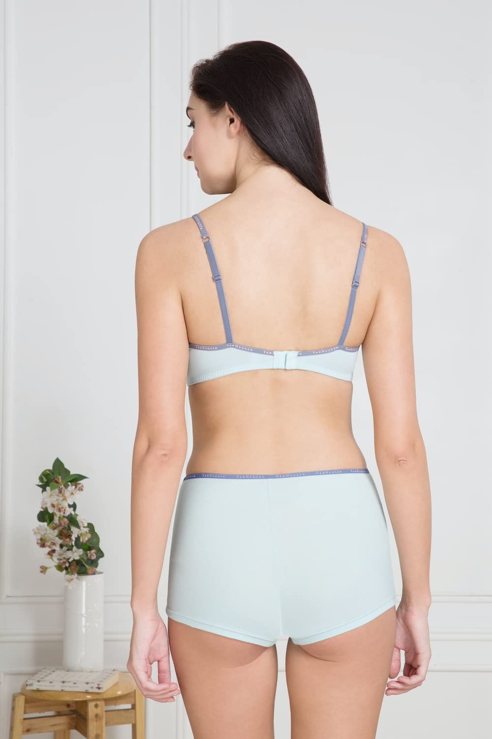 Van Heusen Women Boyshorts - Super Combed Cotton Elastane - Anti Bacterial, Moisture Wicking, Full Coverage_11116_Omphalodes_L - Image 2 thumbnail