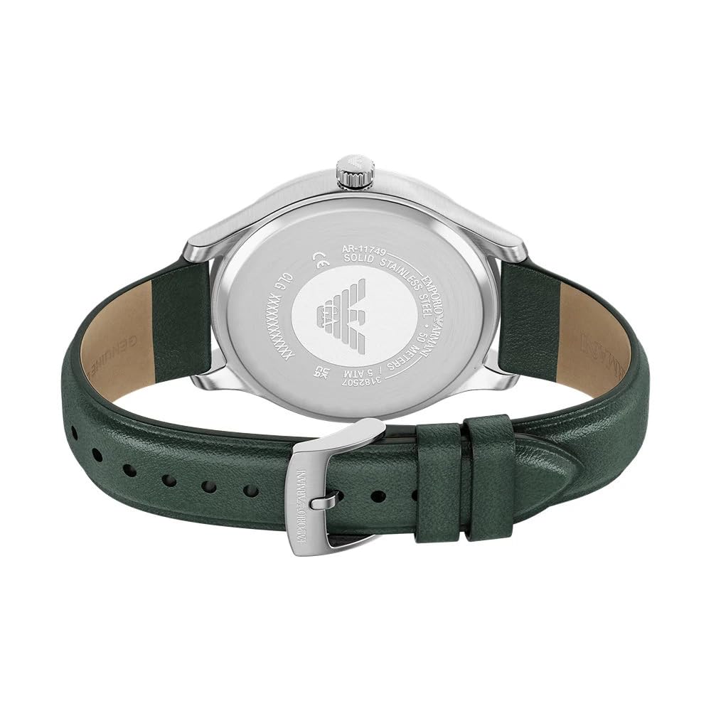 Emporio Armani Uomo Orologio 41MM in acciaio inossidabile color argento, AR11749