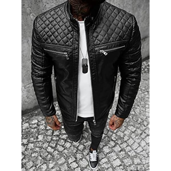 OZONEE Leren herenjack kunstlederen jas kunstleer kleurvarianten jas bikerjack overgangsjas herenjas echt lederen jas echt lederen jas echt leer suède biker JB/JP1147