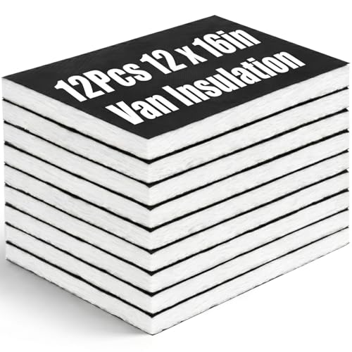 Maasechs 12 Pcs 12 x 16in Van Insulation, Soundproof Thermal Barrier for Camper Van Conversions for Various Sizes of Rvs and Trucks