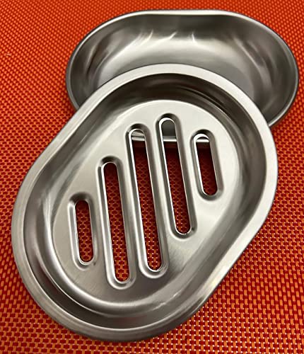 Soap Dish Stainless Steel Anti-Rust Ultra Strong Steel And Heavy 4.6 Oz L 5" W 4" D 0.8" Dish And Strainer Healthy Commercial Grade Last Long Dishwasher Safe Indoor Outdoor High Gauge From Chandler #TOP5