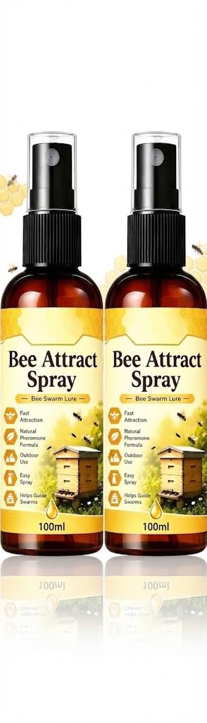 Bee Attract Spray 100ml | Natural Bee Attractant for Hive Boxes, Swarm Traps & Apiaries | Easy Spray Formula for Outdoor Beekeeping, Colony Attraction & Hive Management (2)-image-30