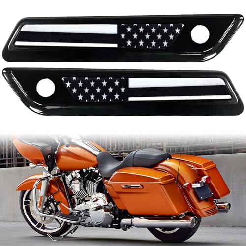 Alicatong Flag Saddlebag Inserts American US Hard Saddle Bag Latch Cover Fits Harley Davidson Touring/Street Glides/Road Glides 2014 and Newer Exterior Accessories